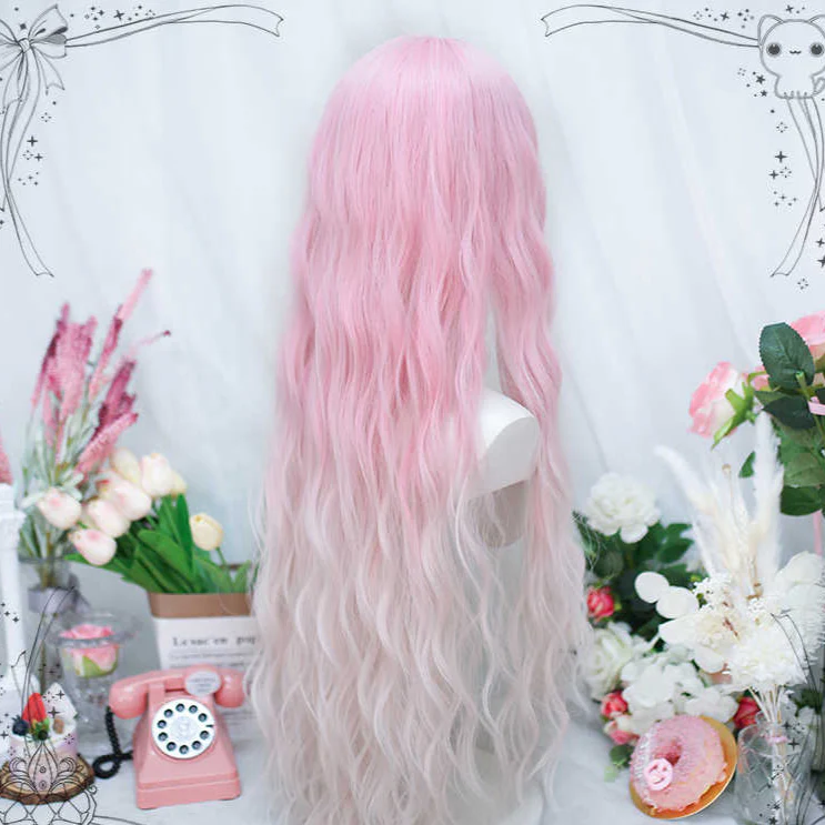 Peach Sweet Wine Lolita Long Wig - Image 5