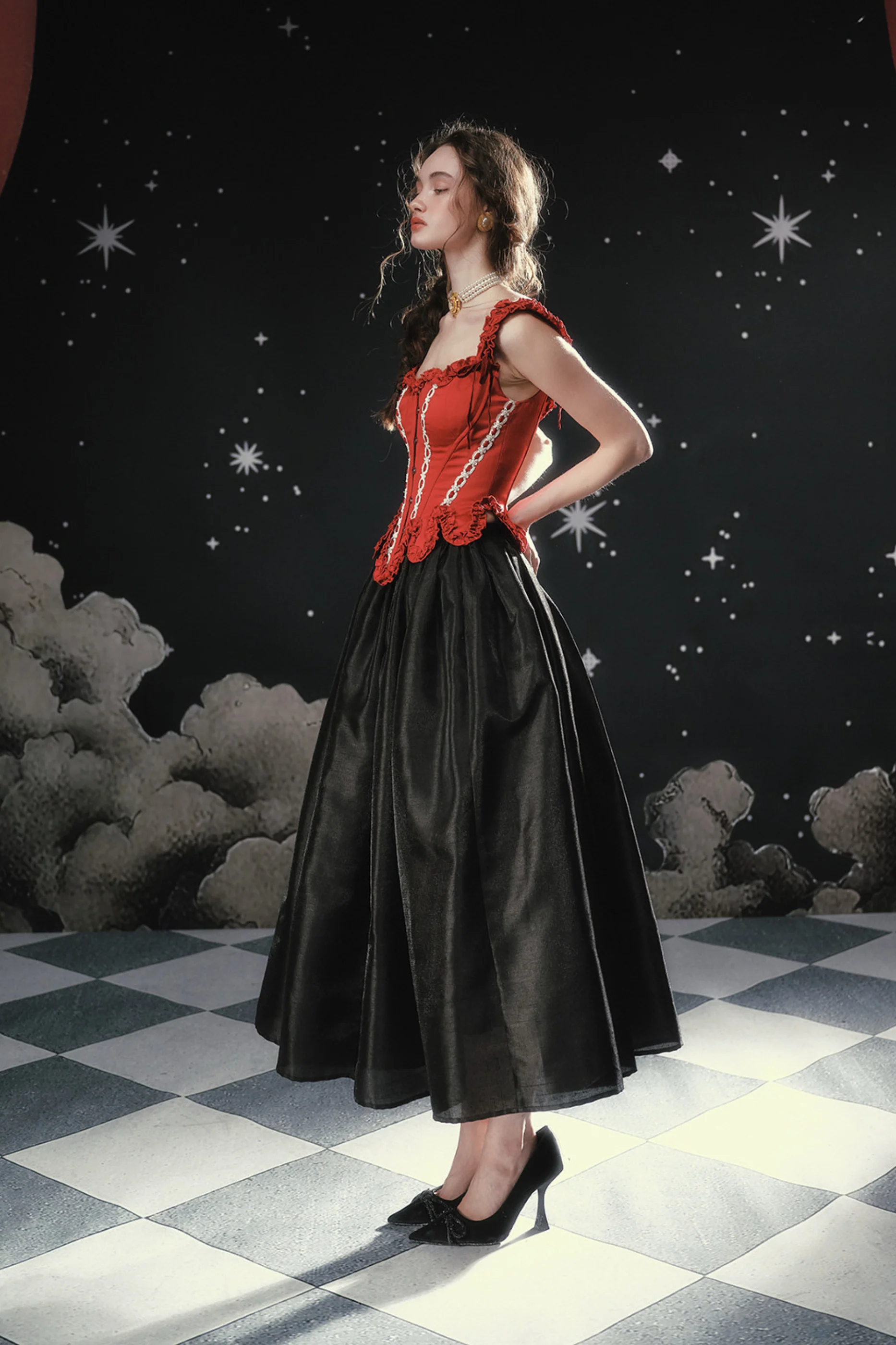 Pearl Essent Satin Puffy Skirt - Image 13