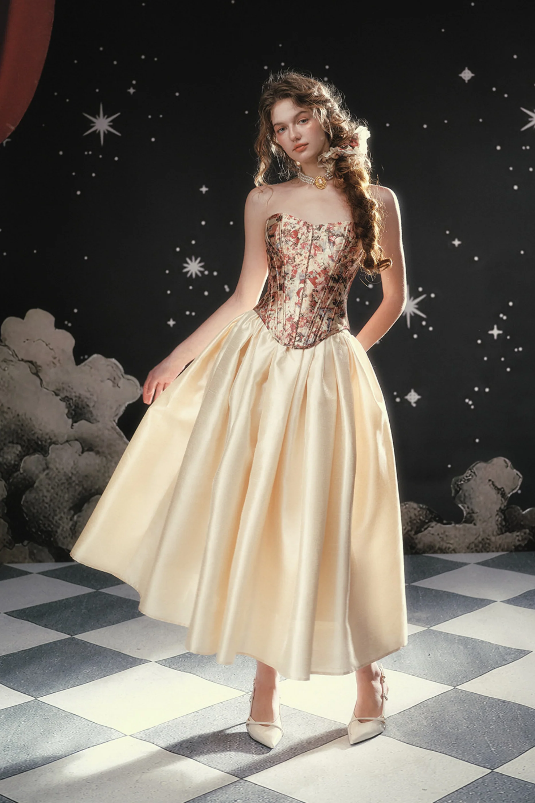 Pearl Essent Satin Puffy Skirt - Image 5