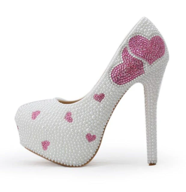 Pearlized Sweetheart Pumps - Image 2