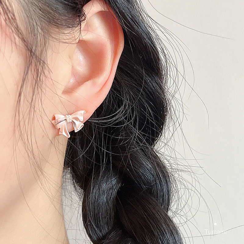 pearls coquette bow earrings - Image 2