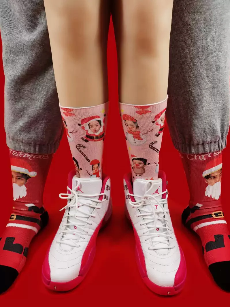 Personally customized diy Christmas socks creative gift for boyfriend and girlfriend - Image 3