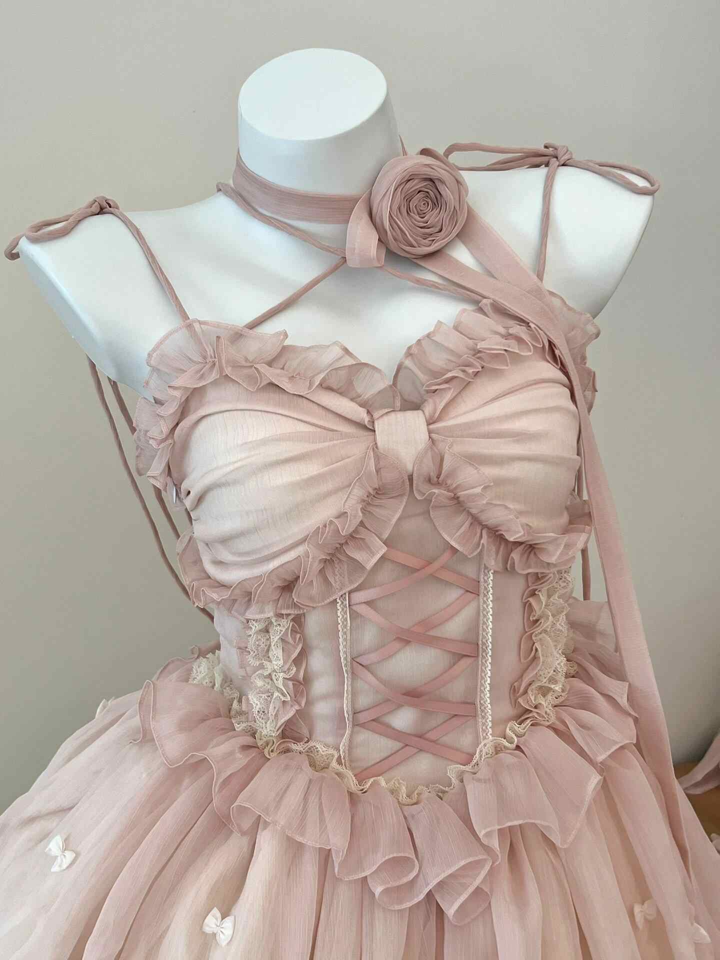Pink Ballet Lolita Fluffy Dress - Image 2