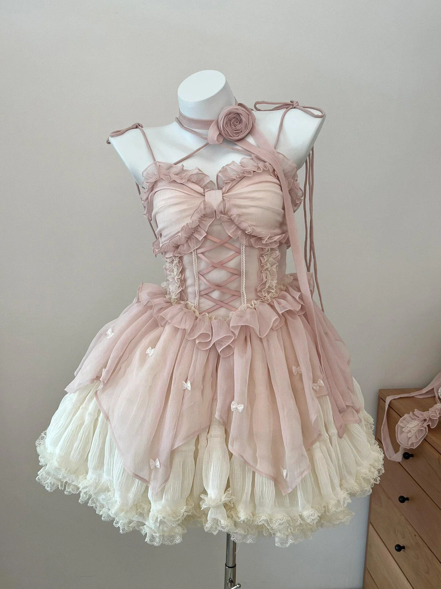 Pink Ballet Lolita Fluffy Dress - Image 3
