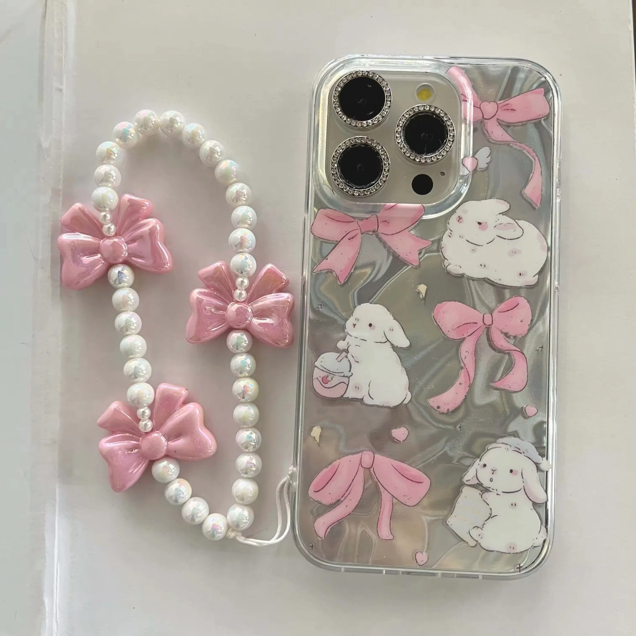 Pink Bow Bunny iPhone Case - Image 8