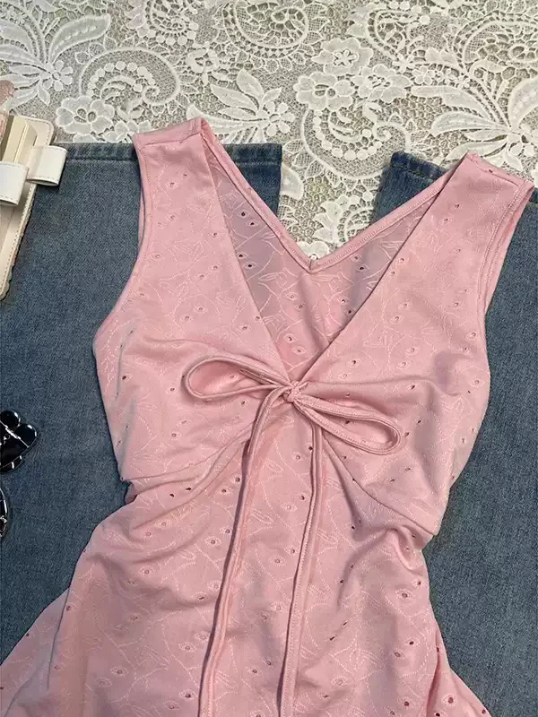 pink bow camisole - Image 3