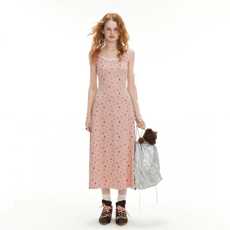 Pink Bows Suspender Dress - Image 6