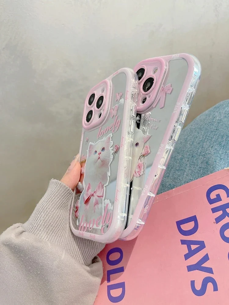 Pink Cat iPhone Case - Image 4
