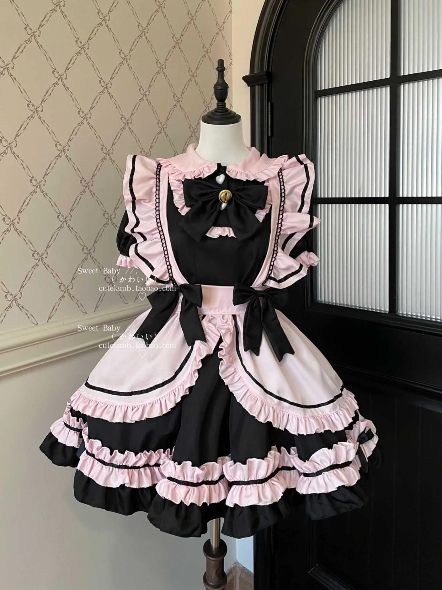 Pink Cat Maid Cute Dress