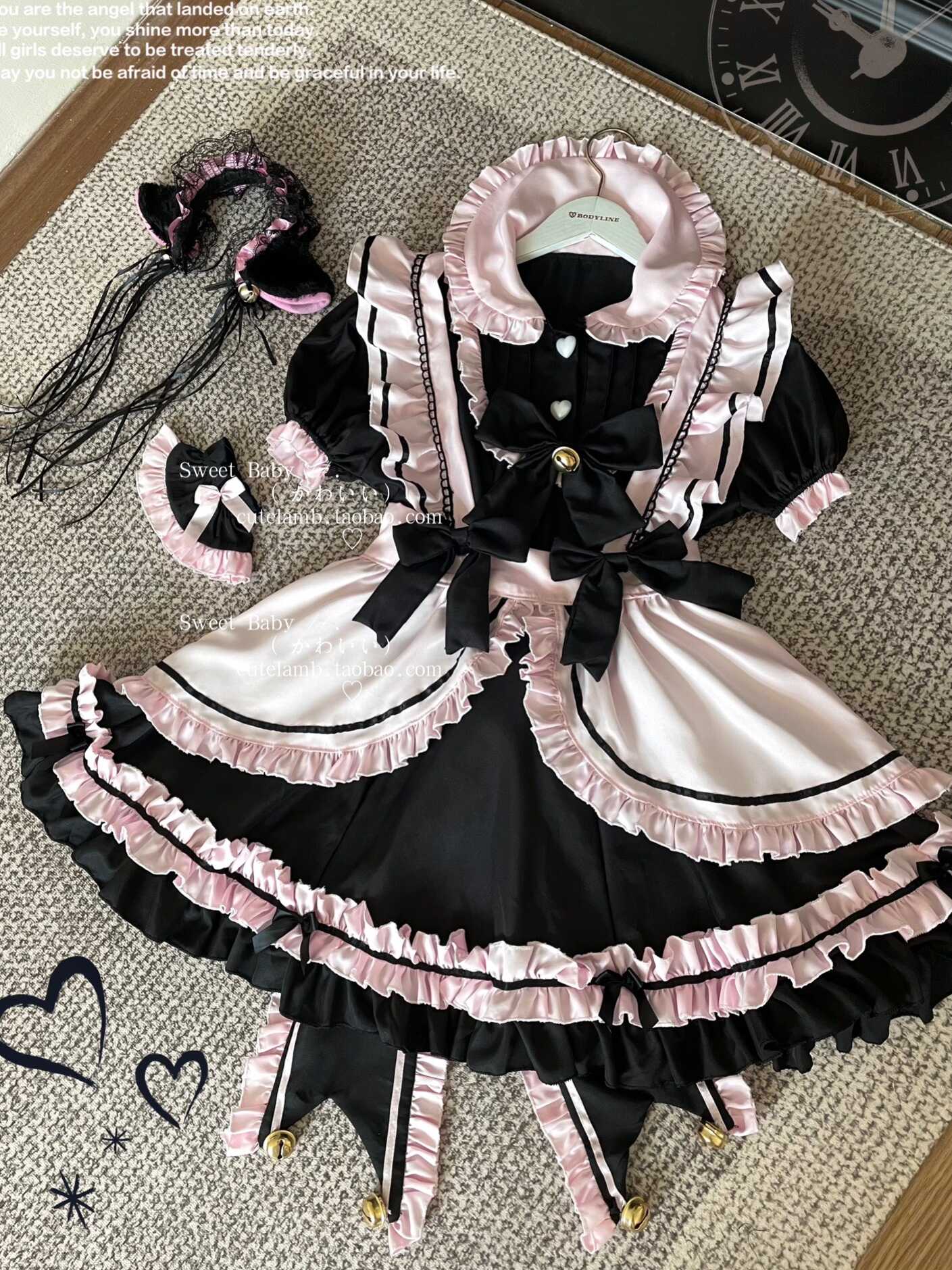 Pink Cat Maid Cute Dress - Image 4