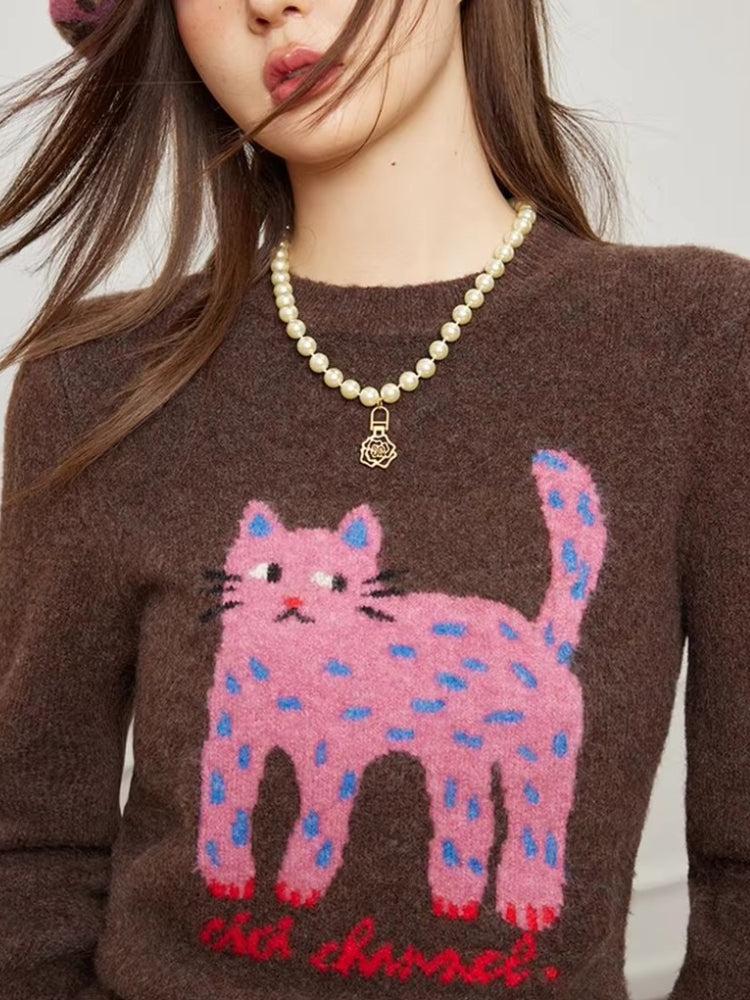 Pink Cat Sweater - Image 3