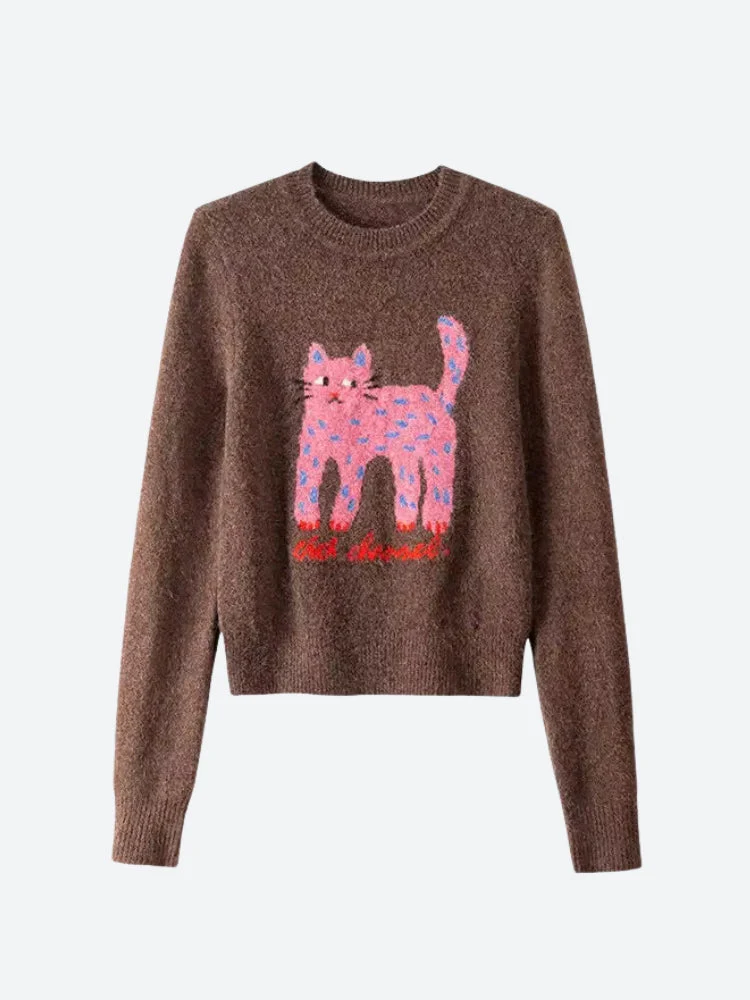 Pink Cat Sweater - Image 4