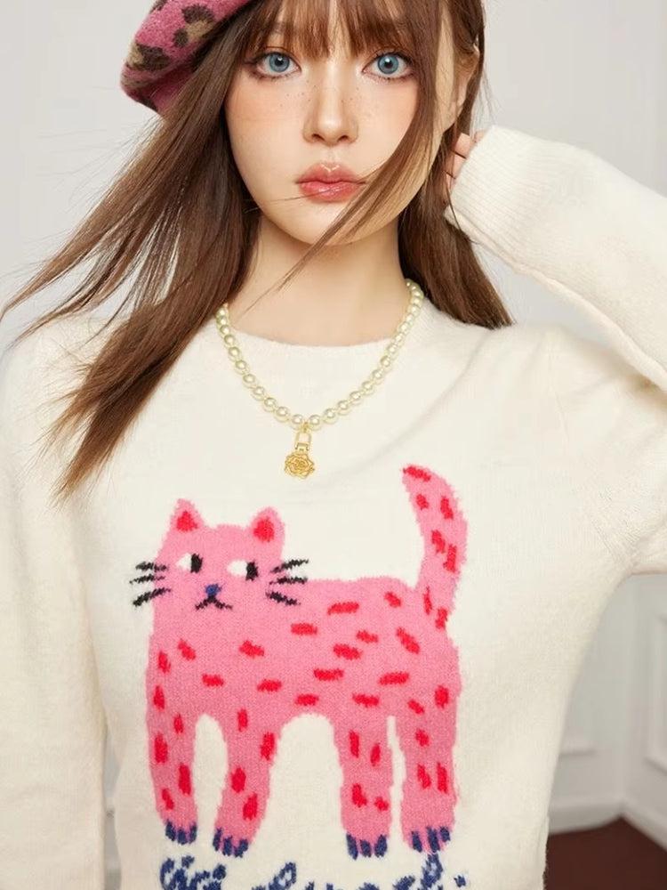 Pink Cat Sweater - Image 6