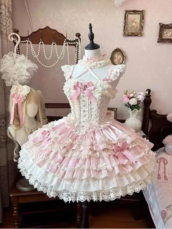 Pink Floral Ballet Princess Dress - Image 3