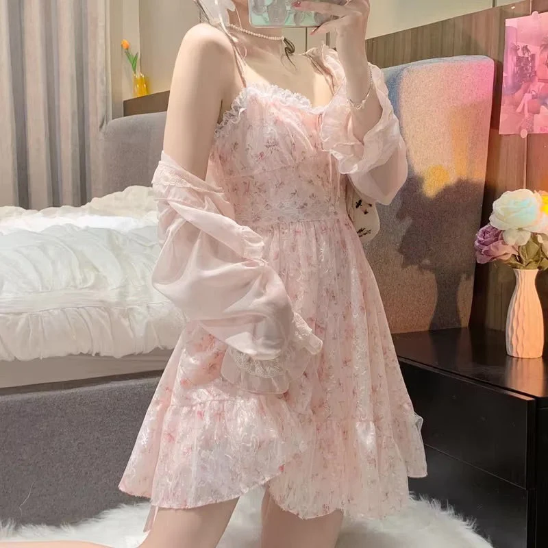 Pink Floral Whimsy Dress - Image 2