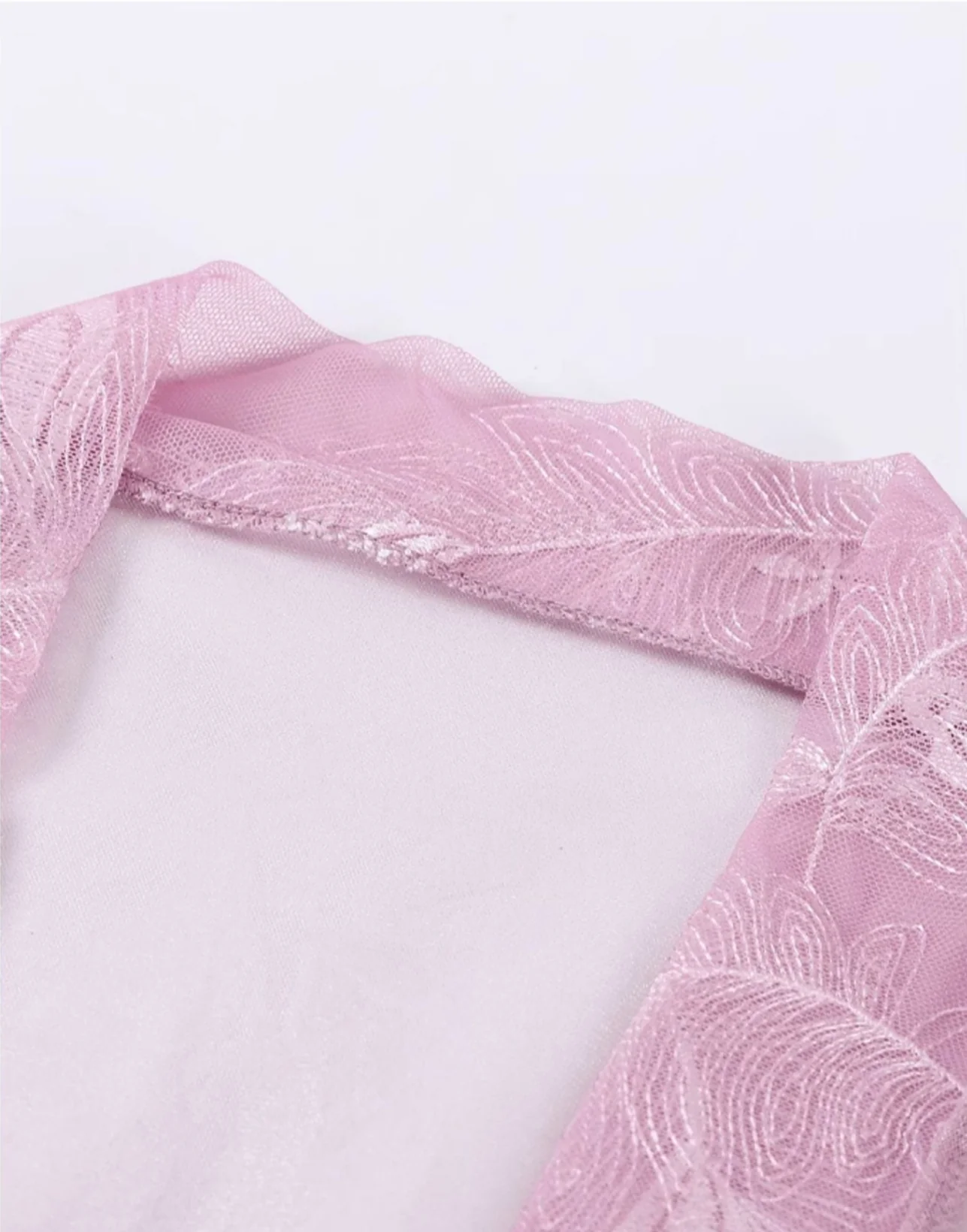 Pink Hollow Bellyband Nightgown - Image 3