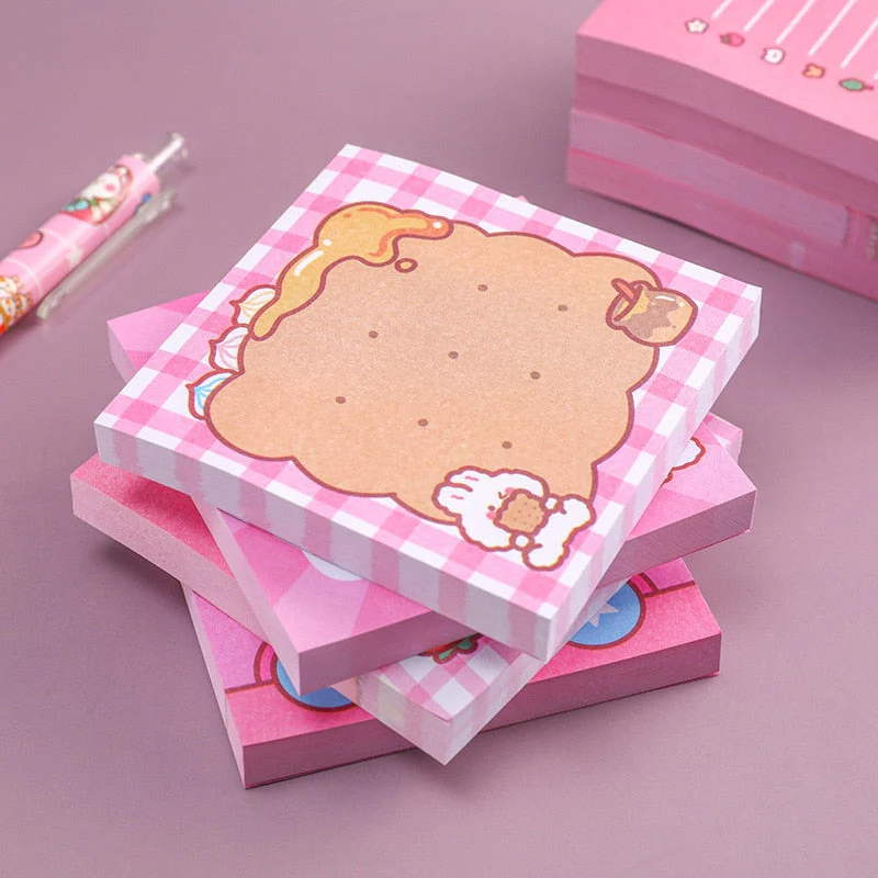Pink Kawaii Stationery Sticky Notes - Image 6