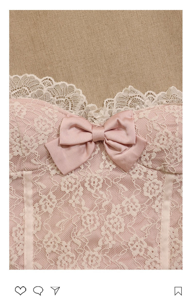 pink lace tank top - Image 4