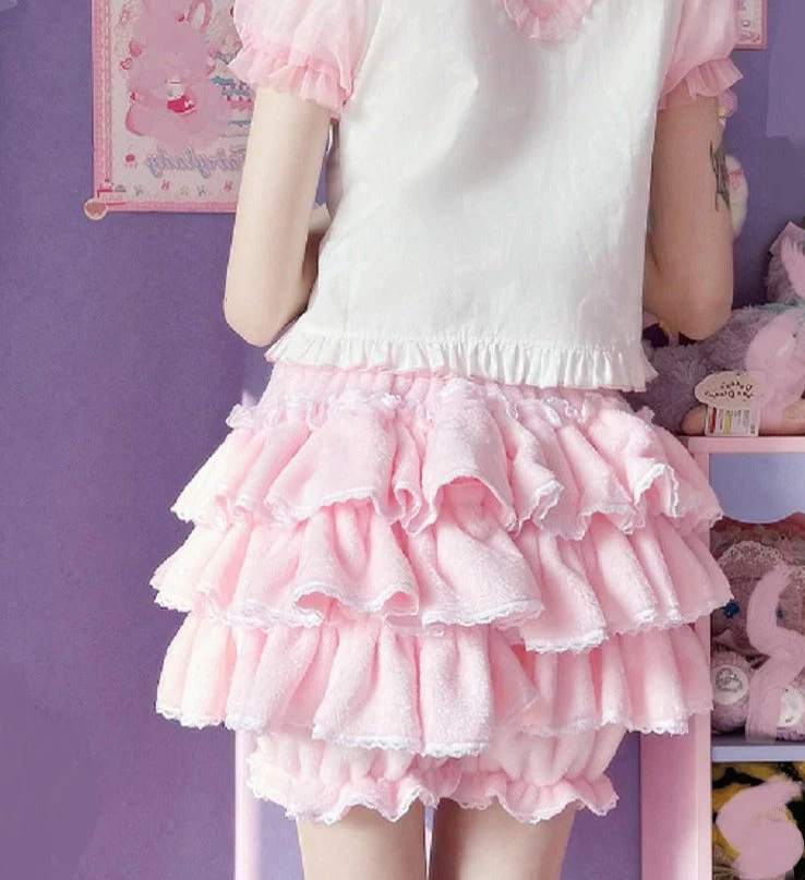 Pink Layered Cake Bloomer Shorts - Image 4