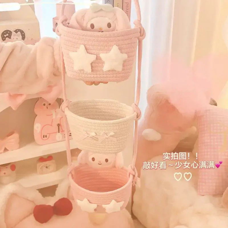 Pink living room bedroom Melody hanging basket - Image 6
