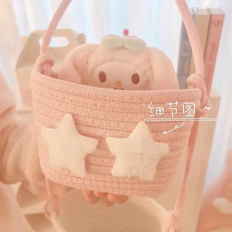 Pink living room bedroom Melody hanging basket - Image 8