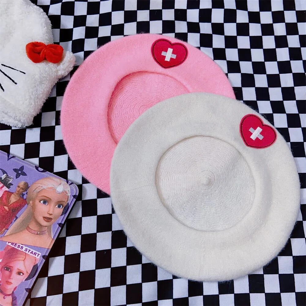 Pink Menhera Nurse Beret - Image 16