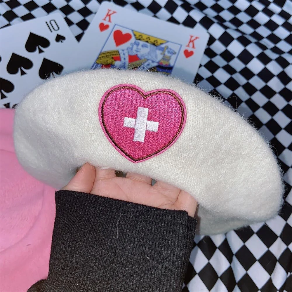 Pink Menhera Nurse Beret - Image 7