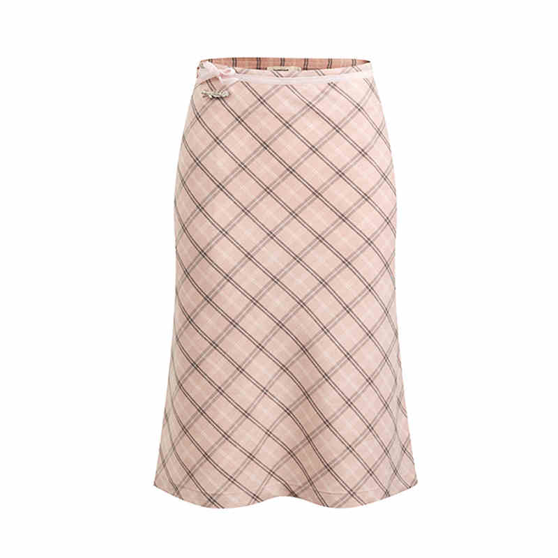 Pink Plaid Retro Skirt - Image 6