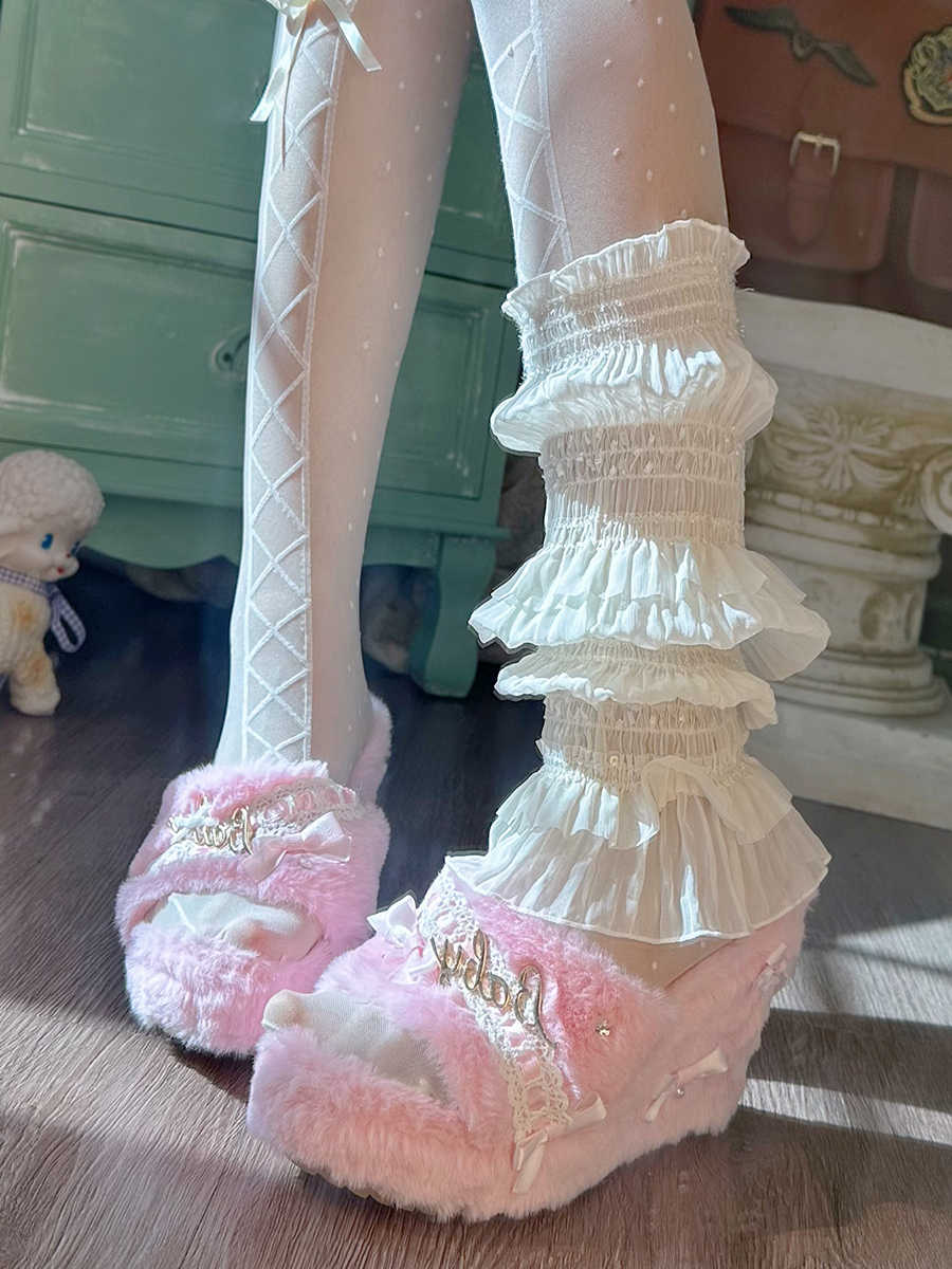 Pink Plush Princess Slippers - Image 5