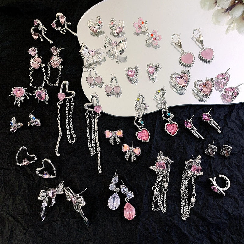 Pink Princess Dangle Earrings - Image 2