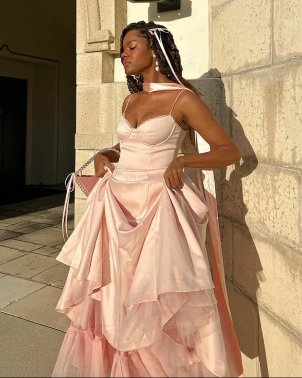 Pink Princess Suspender Dress - Image 3