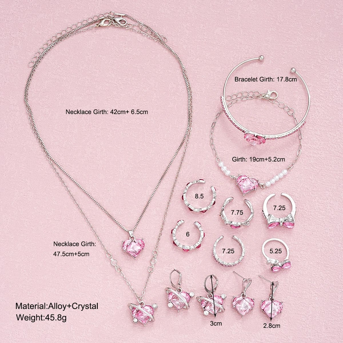 Pink Princesscore Jewelry Set and Box - Image 9
