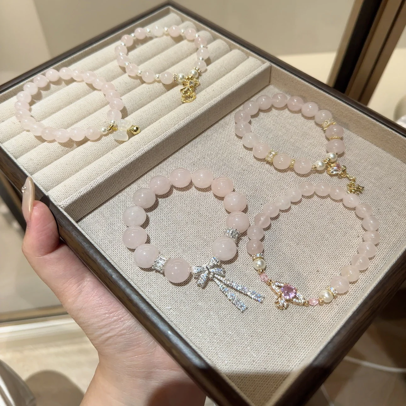 pink quartz kawaii bracelet - Image 6