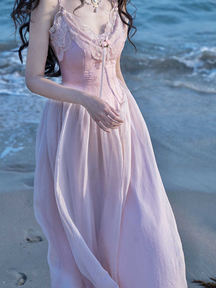Pink Rose Suspender Tulle Dress - Image 3