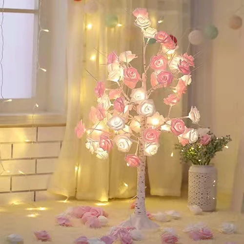 pink rose tree led floor tree - Image 3