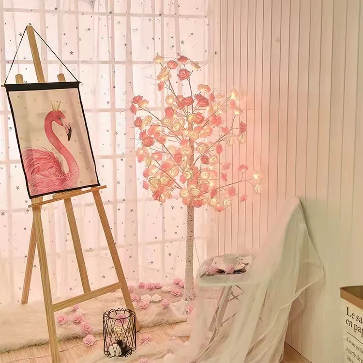 pink rose tree led floor tree - Image 4