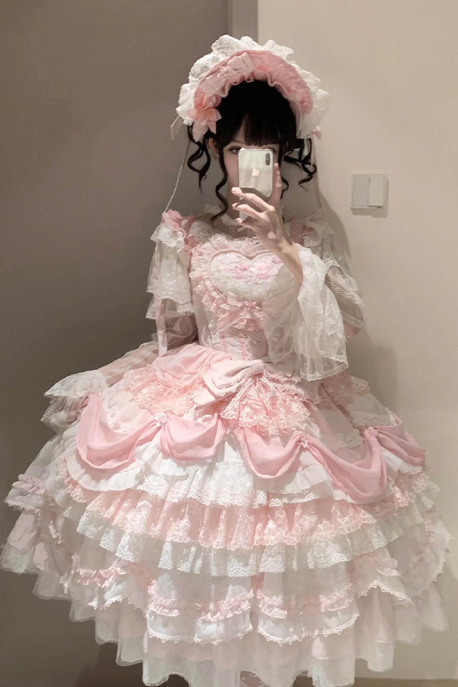 Pink Satin Sweetheart Dress - Image 4