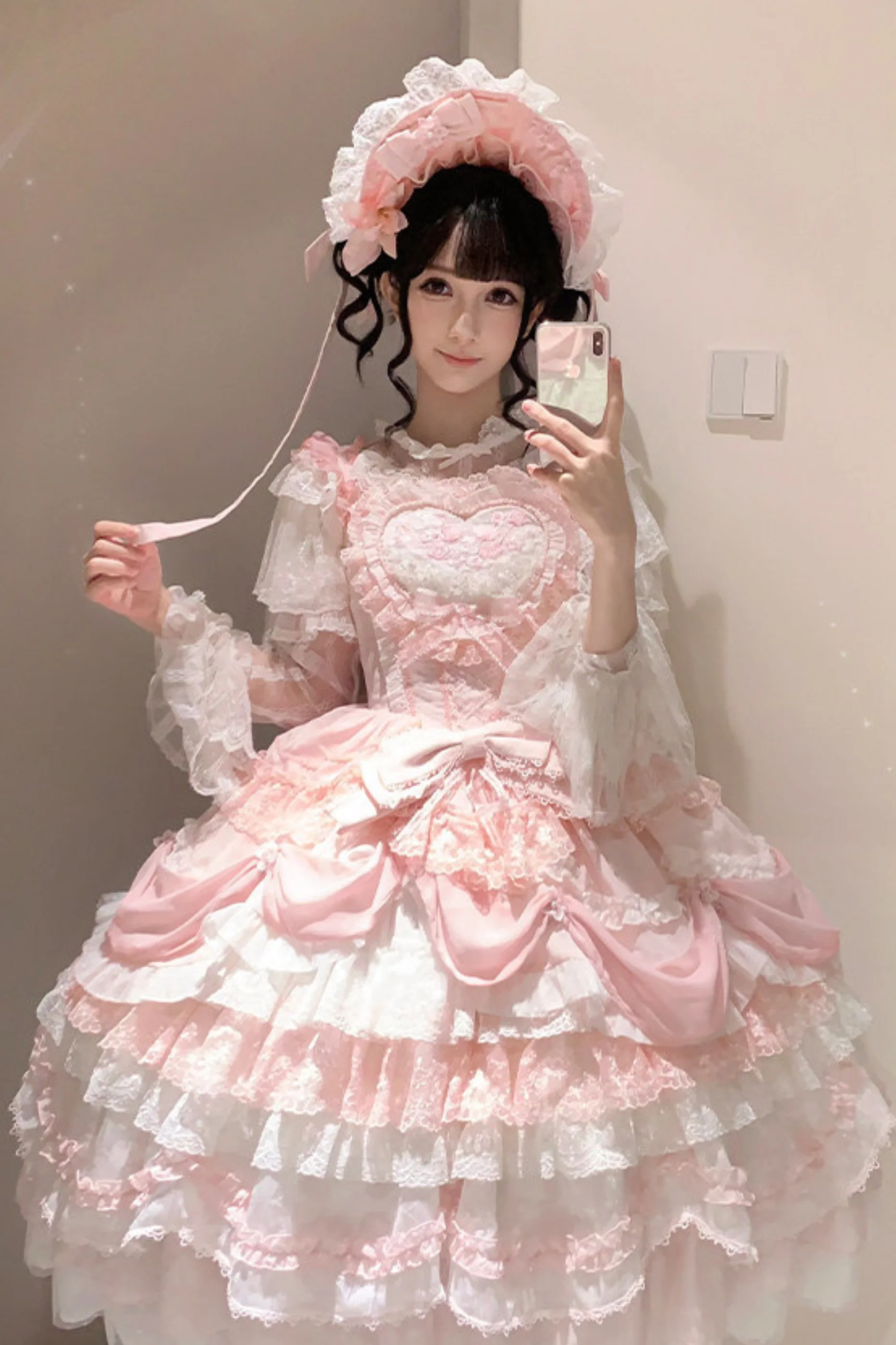 Pink Satin Sweetheart Dress - Image 6