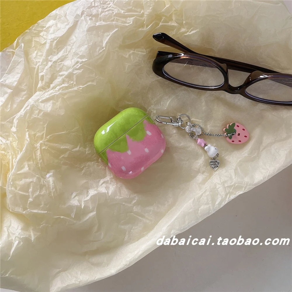 pink strawberry kawaii airpods case - Image 5