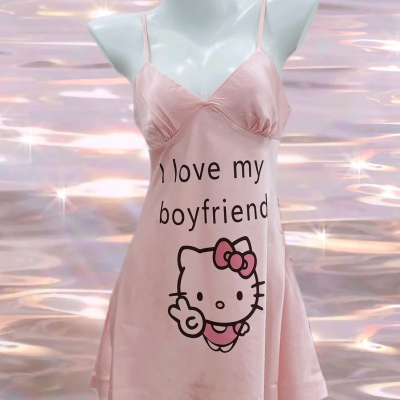 Pink suspender nightdress - Image 3
