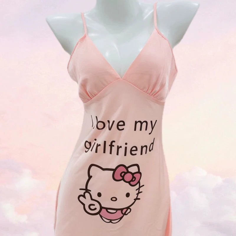 Pink suspender nightdress - Image 4