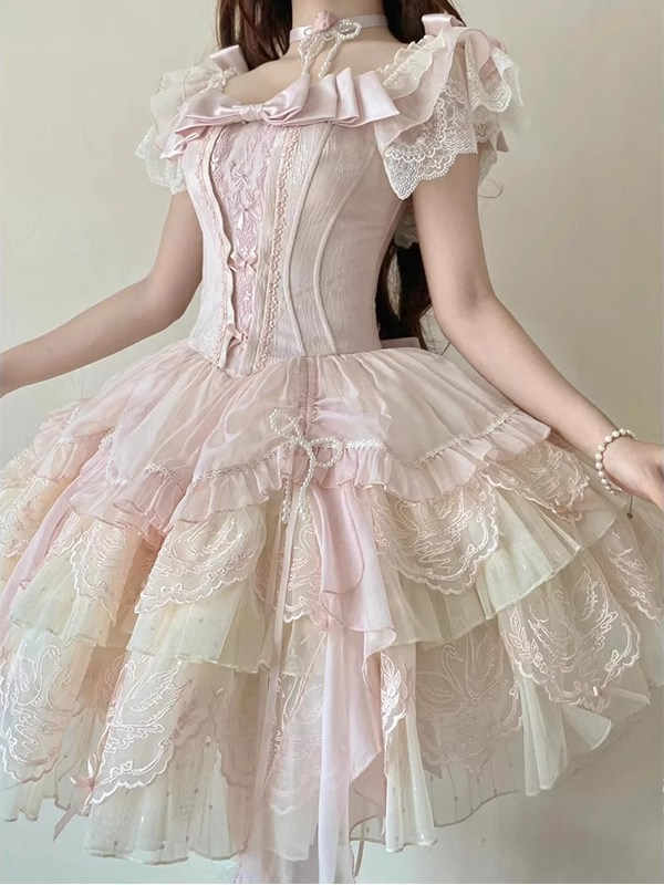Pink Swan Ballet Lolita Dress - Image 2