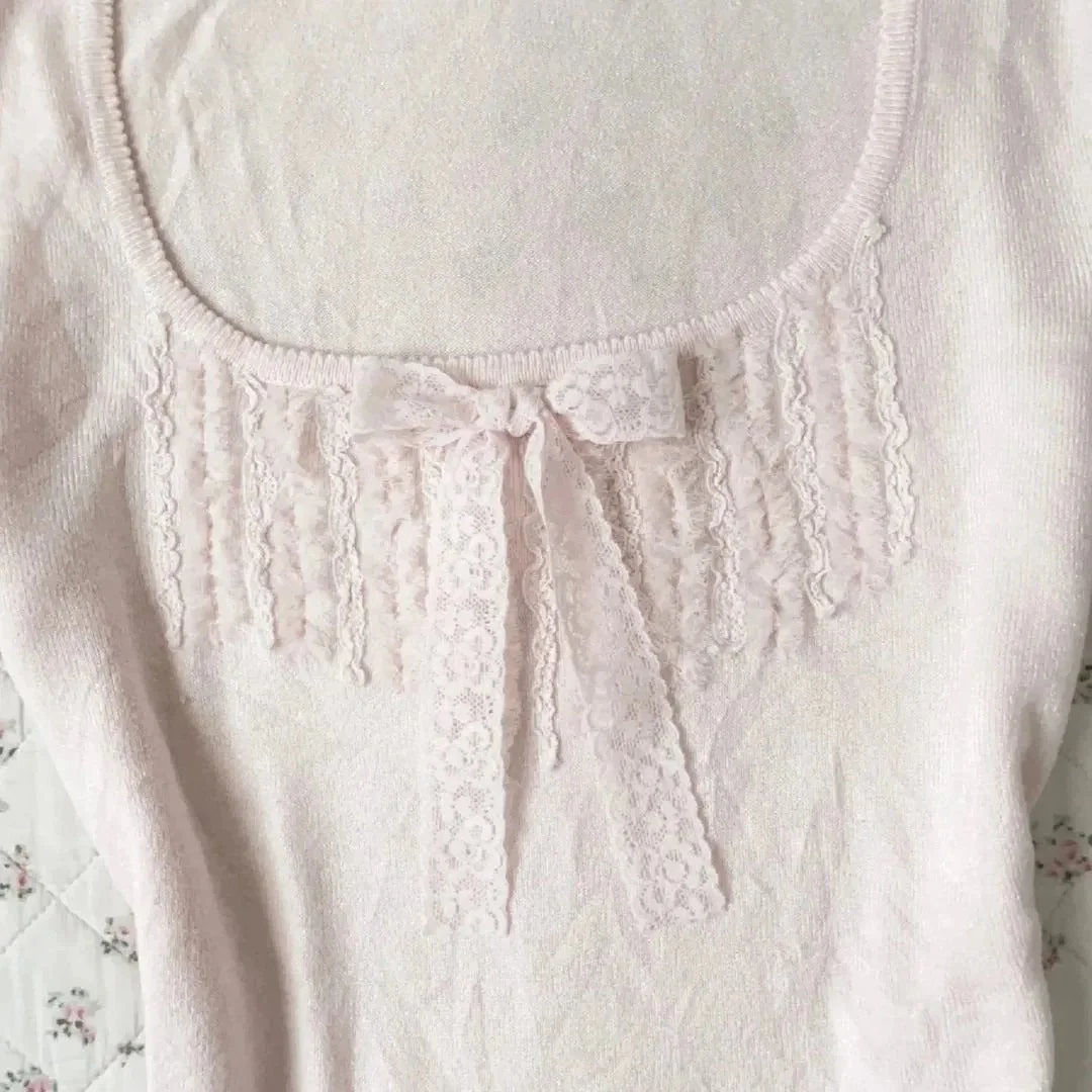 Pink Sweet Lace Top - Image 3