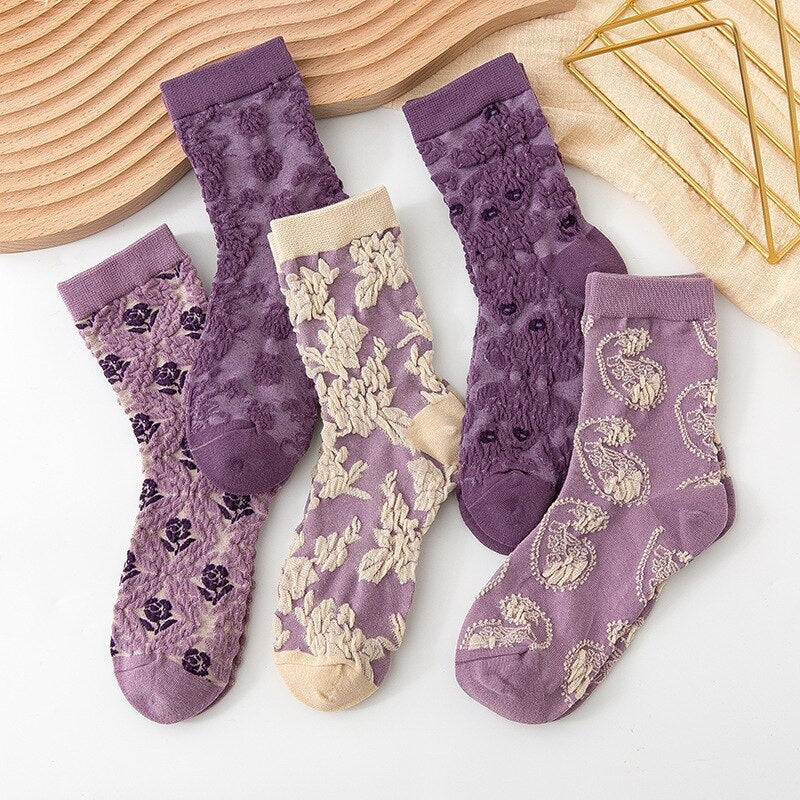 Pink Vintage Floral Sock Set - Image 10
