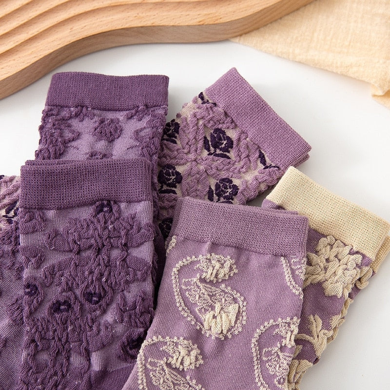 Pink Vintage Floral Sock Set - Image 13