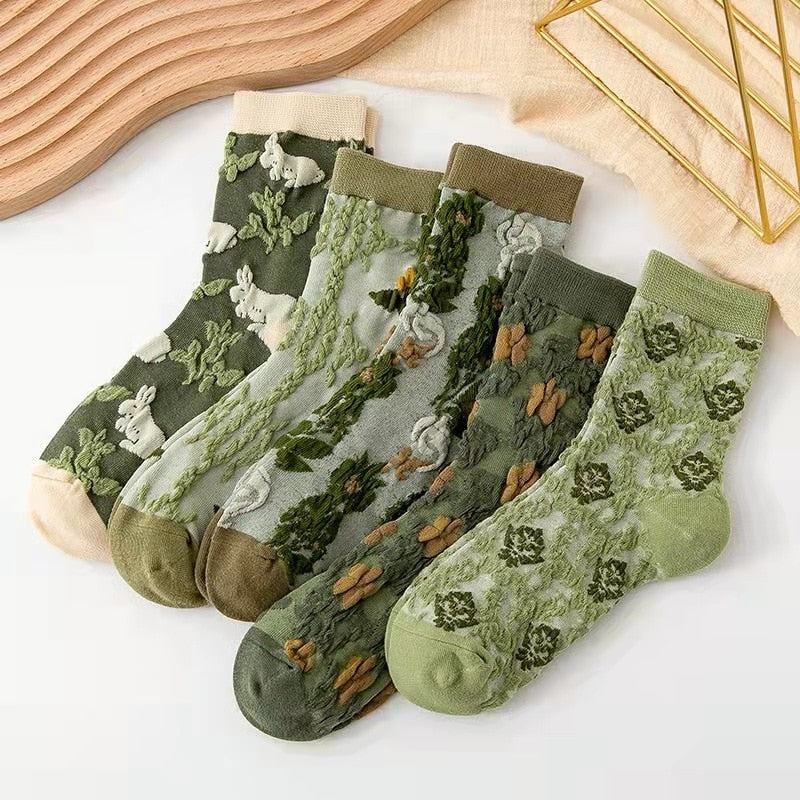 Pink Vintage Floral Sock Set - Image 6