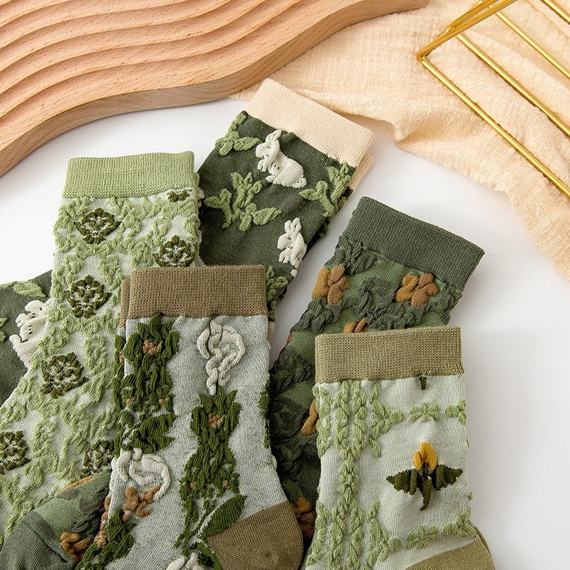 Pink Vintage Floral Sock Set - Image 7