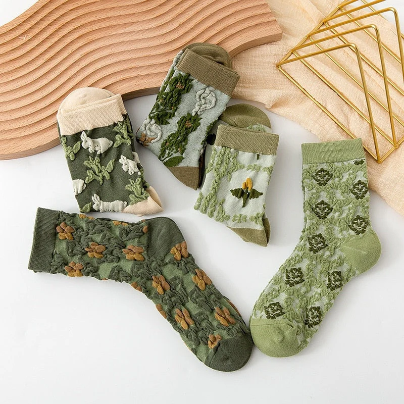 Pink Vintage Floral Sock Set - Image 8