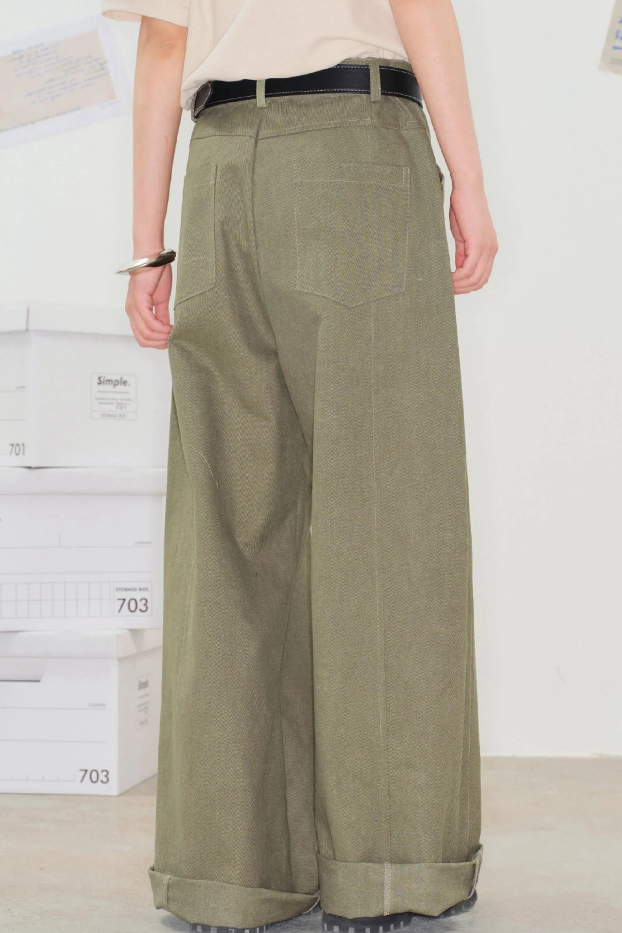 Pixel Patchwork Denim Pants - Image 11