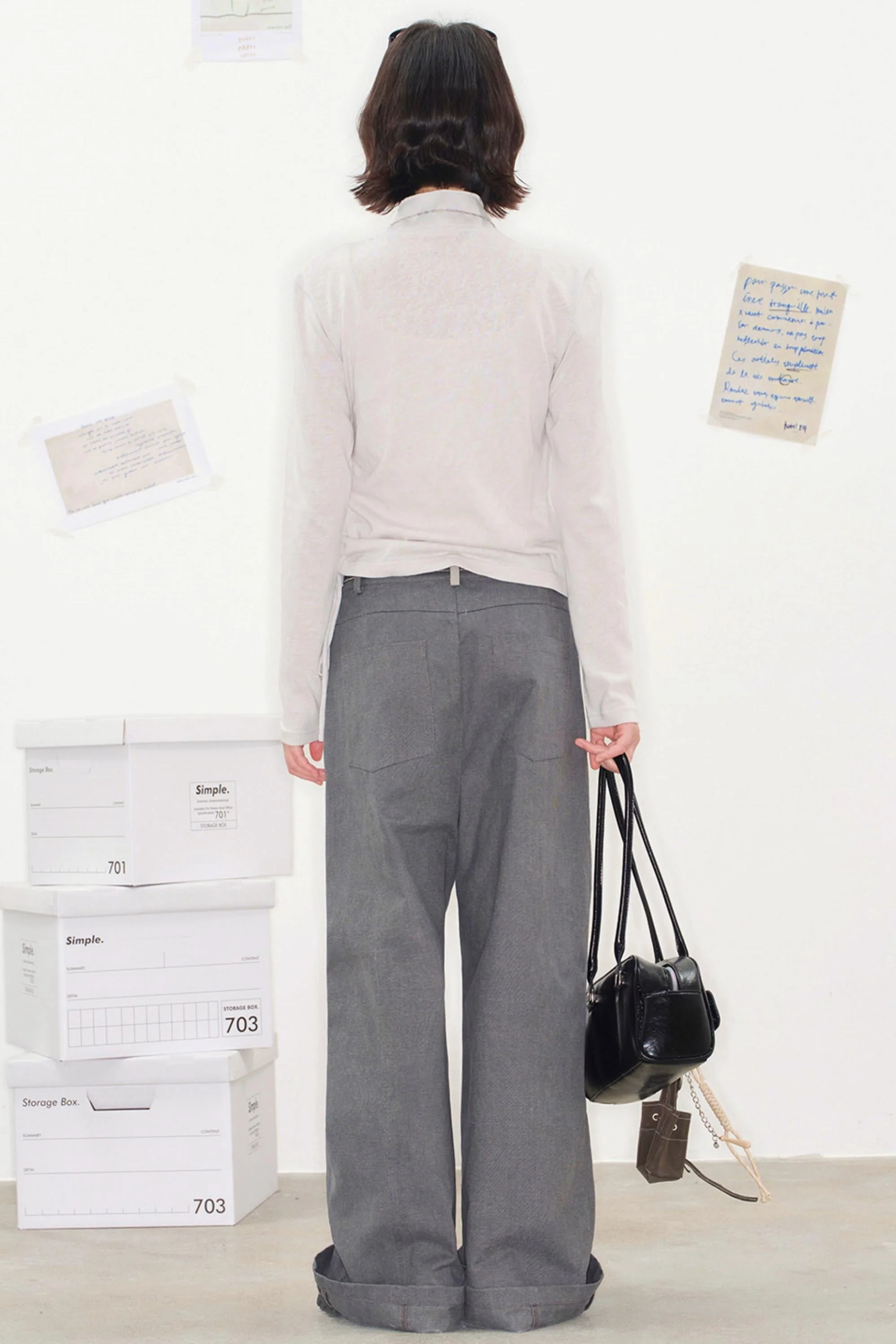 Pixel Patchwork Denim Pants - Image 7